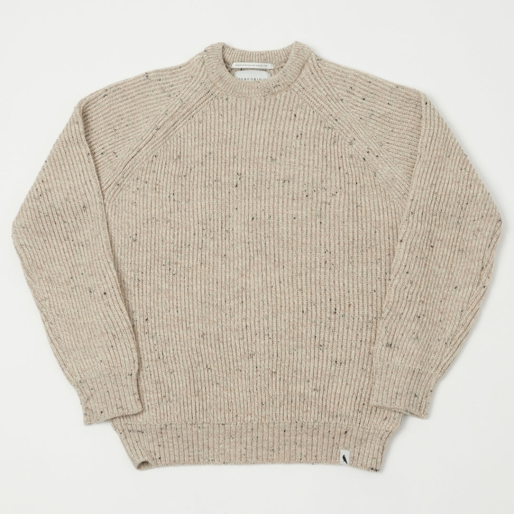 Peregrine British Wool Ford Crew Jumper oatmeal M - Picture 4 of 16